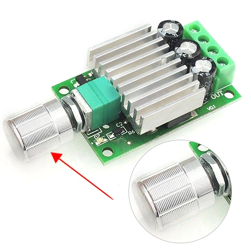 

10A 12V-30V PWM контроллер скорости двигателя постоянного тока Регулируемый регулятор скорости Диммер