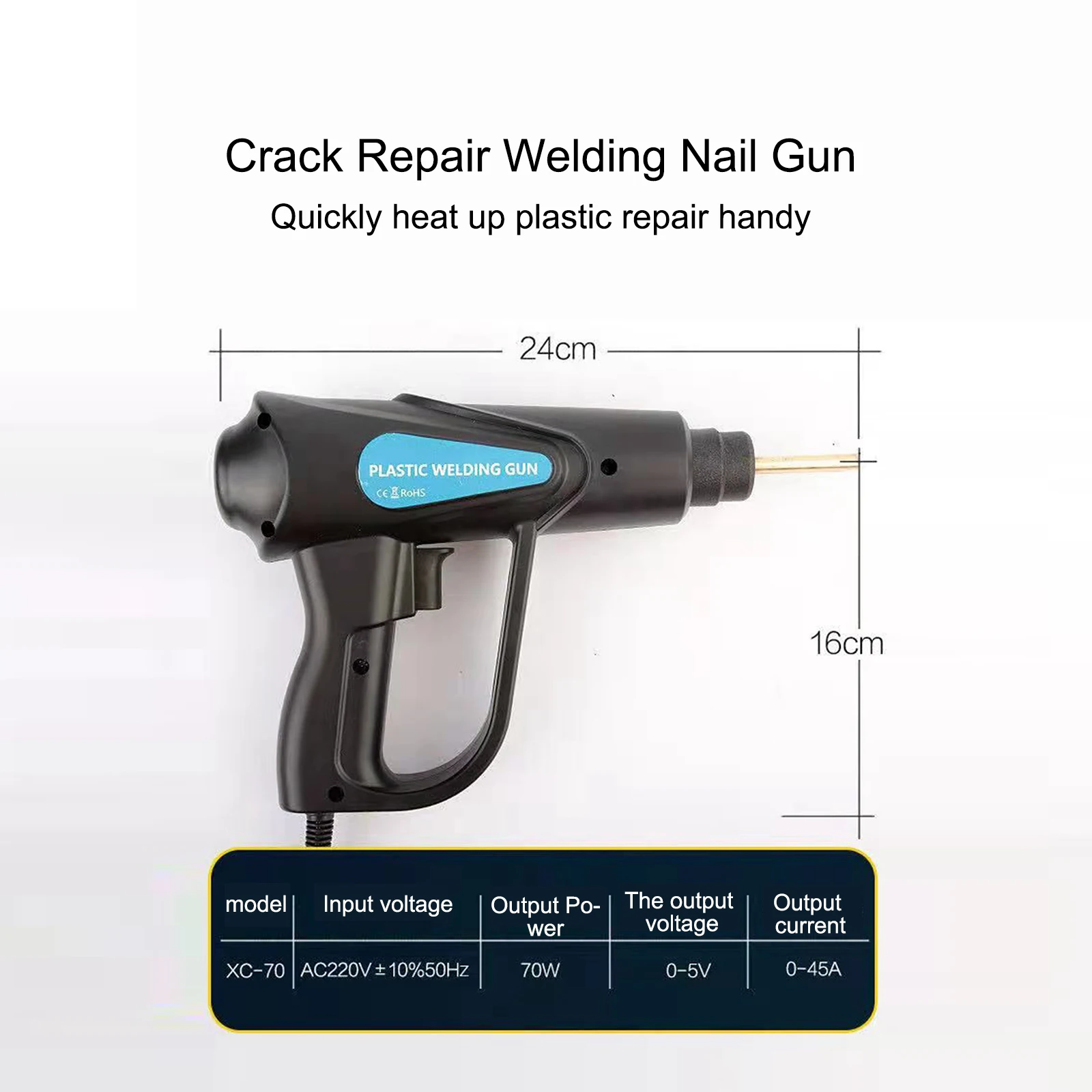 

70W Handy Plastics Welders Garage Tools Hot Staplers Machine Staple PVC Repairing Machine Car Bumper Repairing Welding Tool