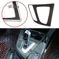 real dry hard carbon fiber gear shift panel cover fit for bmw 3 4 series f30 f34