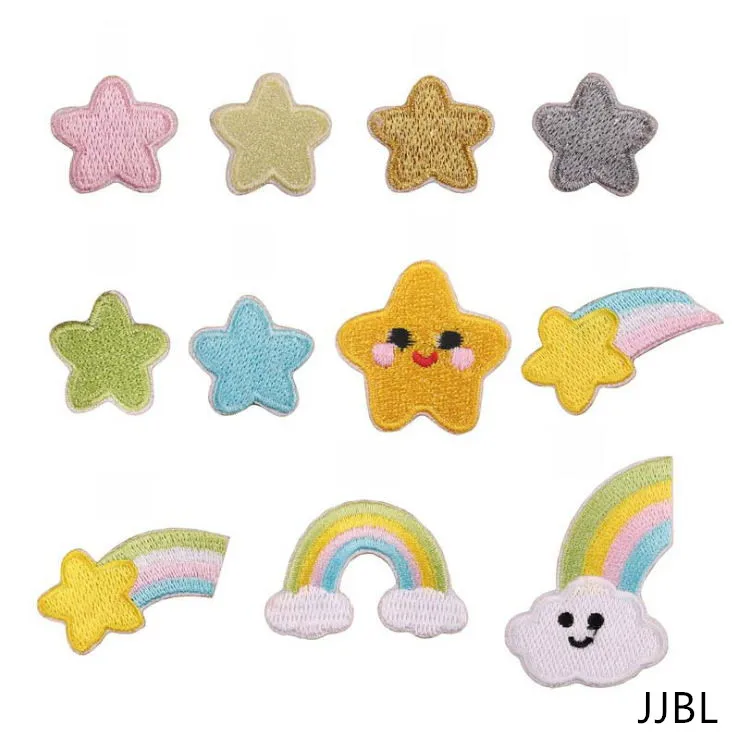 Аппликация с вышитыми радужными звездами шляпа-сумка для обуви 10 шт. | Дом и сад