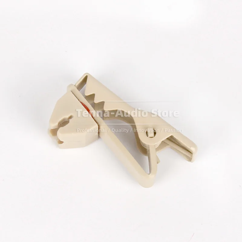 Петличный зажим для микрофона кабеля 5 шт./лот бежевого песочного цвета держатель