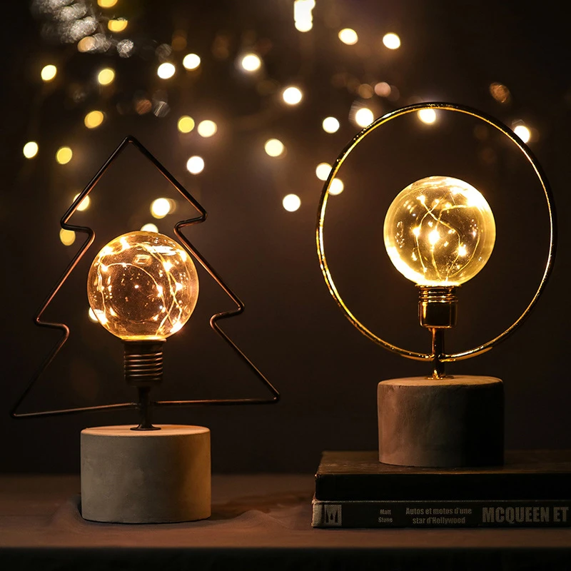 Светодиодная декоративная лампа креативный металлический геометрический