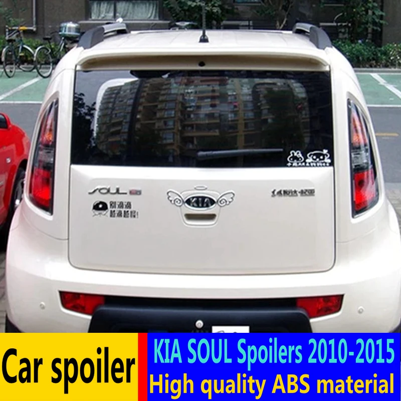 Для Kia Soul спойлер 2010-2015 высокое качество ABS Материал Автомобильный задний крыло