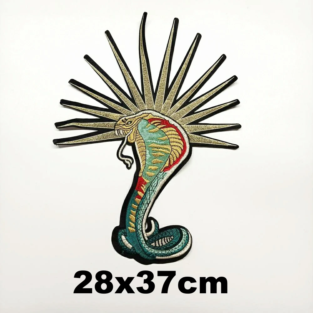 

Garment accessory large embroidery big snake animal cartoon patches for clothing PA-3139
