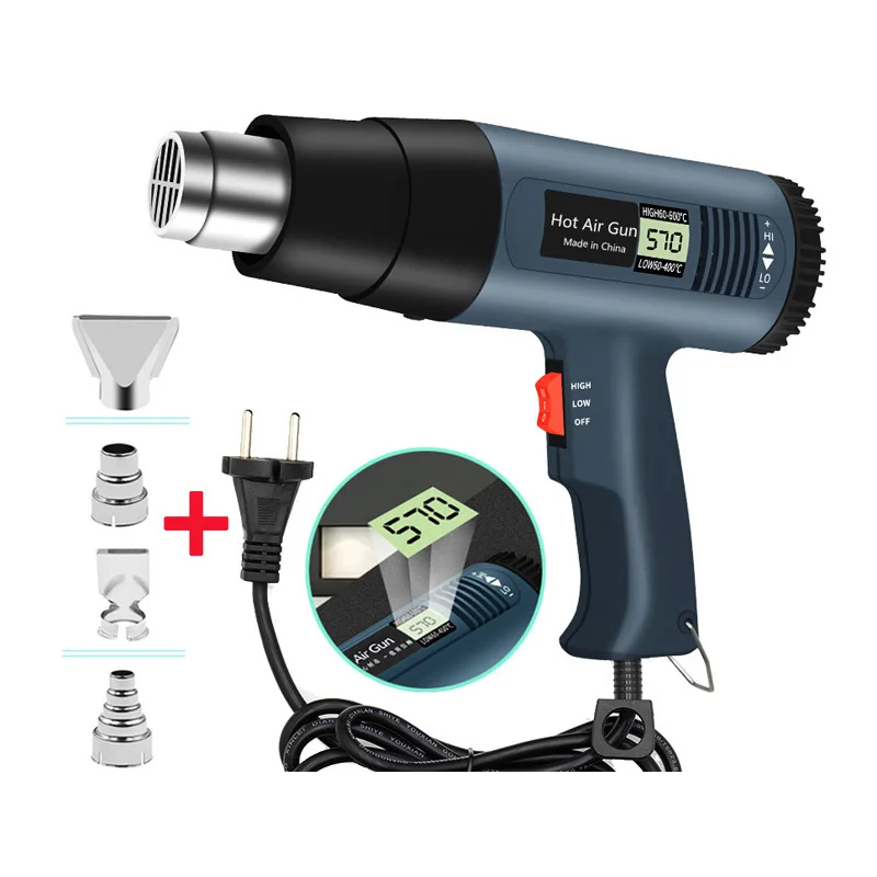 Пистолет горячего воздуха промышленного класса 2000 Вт электрический нагреватель