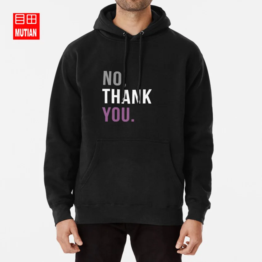 Нет спасибо. Толстовки с капюшоном свитшоты ace asexual asexuality ЛГБТ гордость|Мужские