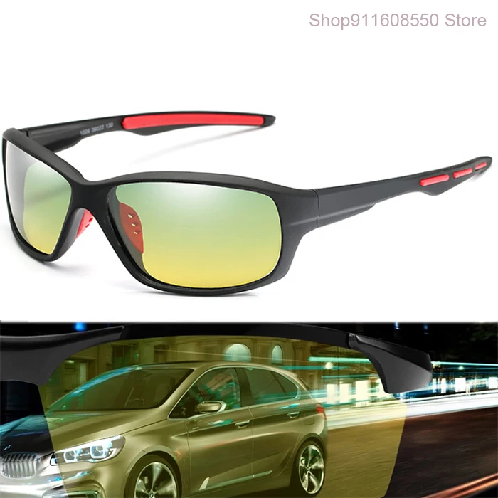 

General purpose yellow polarized night driving sunglasses. High quality Vision day and night polarized male safety glasses