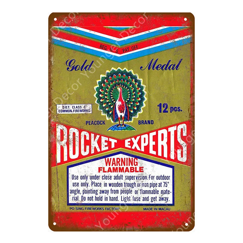 Винтажный Ретро цирк Декор фейерверк металлический плакат Рождественский фестиваль украшение стены Искусство Живопись табличка реактивный бомбардировщик знаки YI-101 - Color: YD6251EI