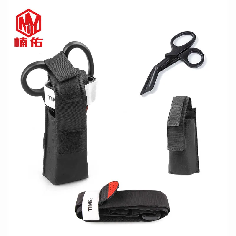 

1PC Portable EDC Survival Bandage Tourniquet Storage Cover Special Scissors Set Outdoor Emergency Self-Rescue Kit Supplies