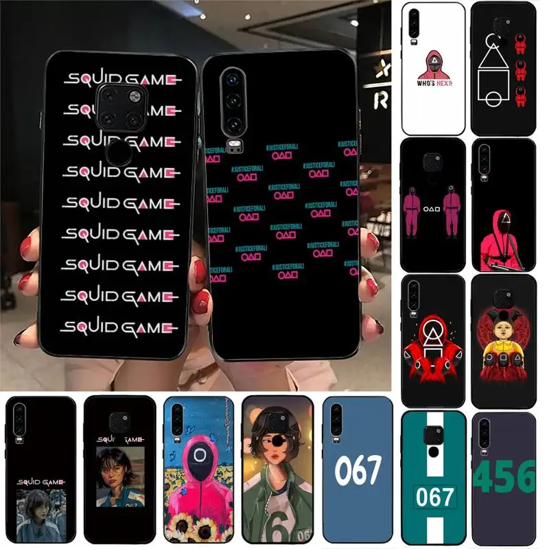 

YNDFCNB Squid game Phone Case For Huawei Nova3I 3E mate9 10 20lite 20Pro 40 30pro funda case
