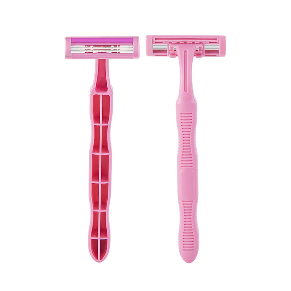 

2/3pcs Pink Shaving and Leg Hair Machine Shaver 2-Layer Razor Home Travel Easy To Carry Razor Holder Suitable for Men and Women