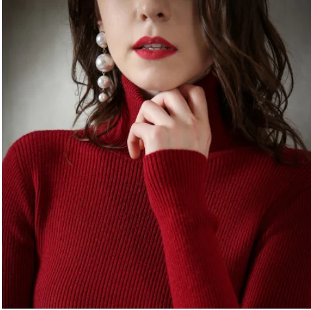 Marwin New-coming Autumn Winter more colorTurtleneck Pullovers Sweaters Primer shirt long sleeve Short Korean Slim-fit tight sw | Женская