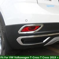 abs exterior parts for vw volkswagen t cross t cross 2019 2021 rear fog lights lamp cover trims foglights bezel decorations