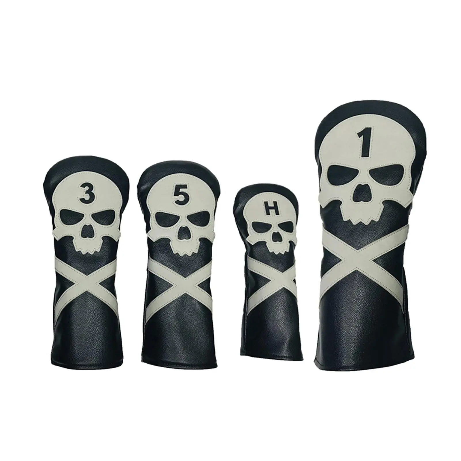 

Golf Club Head Covers Golf Putter Head Protector Long Neck Skull Head Covers Number Printing Golfer Equipment Unisex
