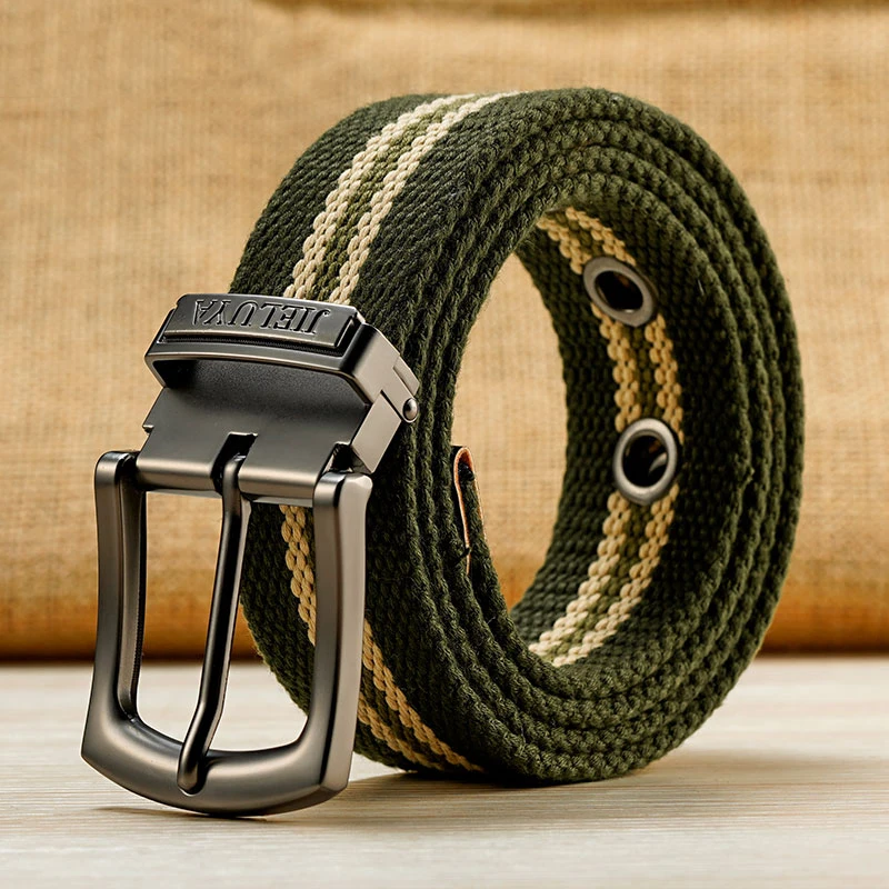 

130 140 150 160cm Canvas Military Tactical Belt Man Alloy Pin Buckle Stripe Casual Jeans Belts Women High Quality Outdoor Belts