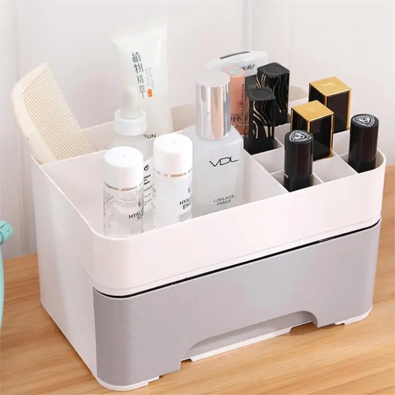 Пластиковая коробка для хранения органайзер макияжа косметический ящик