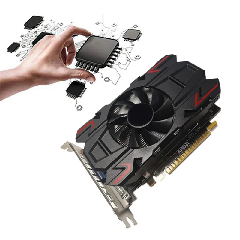 HD6770 1 ГБ 128 бит DDR5 Видеокарта для настольного компьютера PCI Express 2 0 игровая
