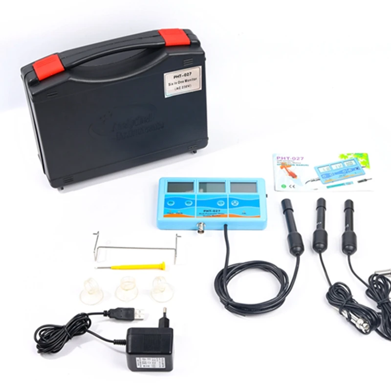 Онлайн цифровой монитор качества воды PH ORP/mV EC CF TDS Temp 6 в 1 многопараметрический
