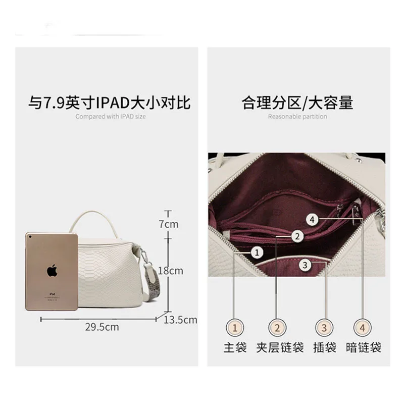 European and American new 2021 trendy cowhide portable women's bag large capacity messenger pillow leather women's Bag Fashion