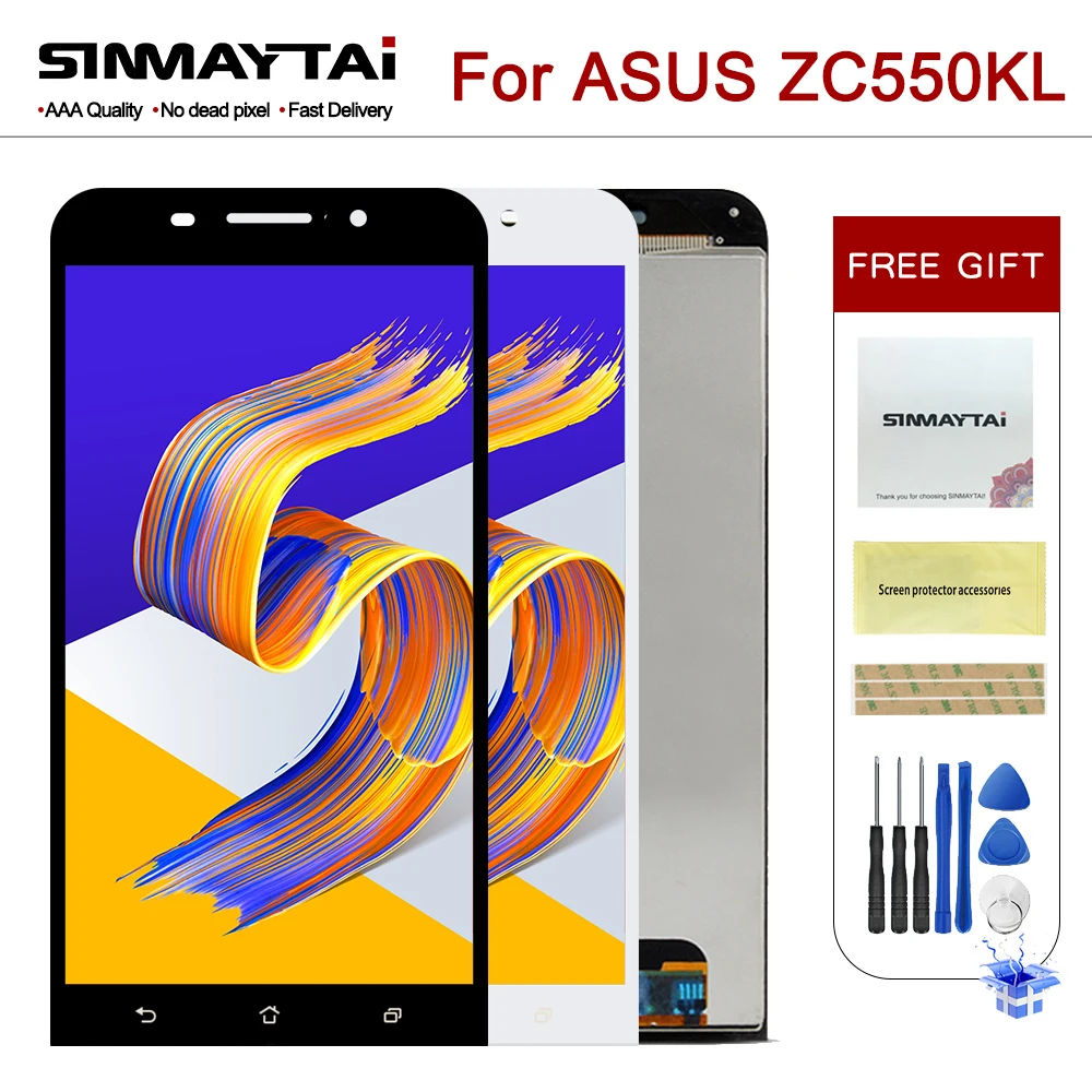 Черный ЖК дисплей 5 дюйма ZC550KL для Asus Zenfone Max экран с рамкой ASUS дисплей|Экраны