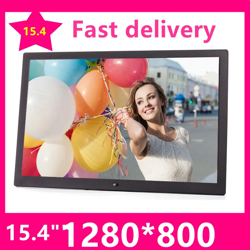 Новый светодиодный 15 4 дюймов HD MP3 MP4 видео плеер сигнализация цифровые фоторамки