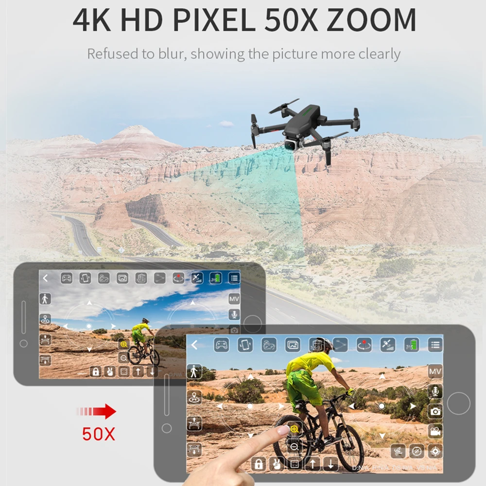 Квадрокоптер Радиоуправляемый 4K GPS Wi Fi FPV HD ESC|Радиоуправляемые вертолеты| |