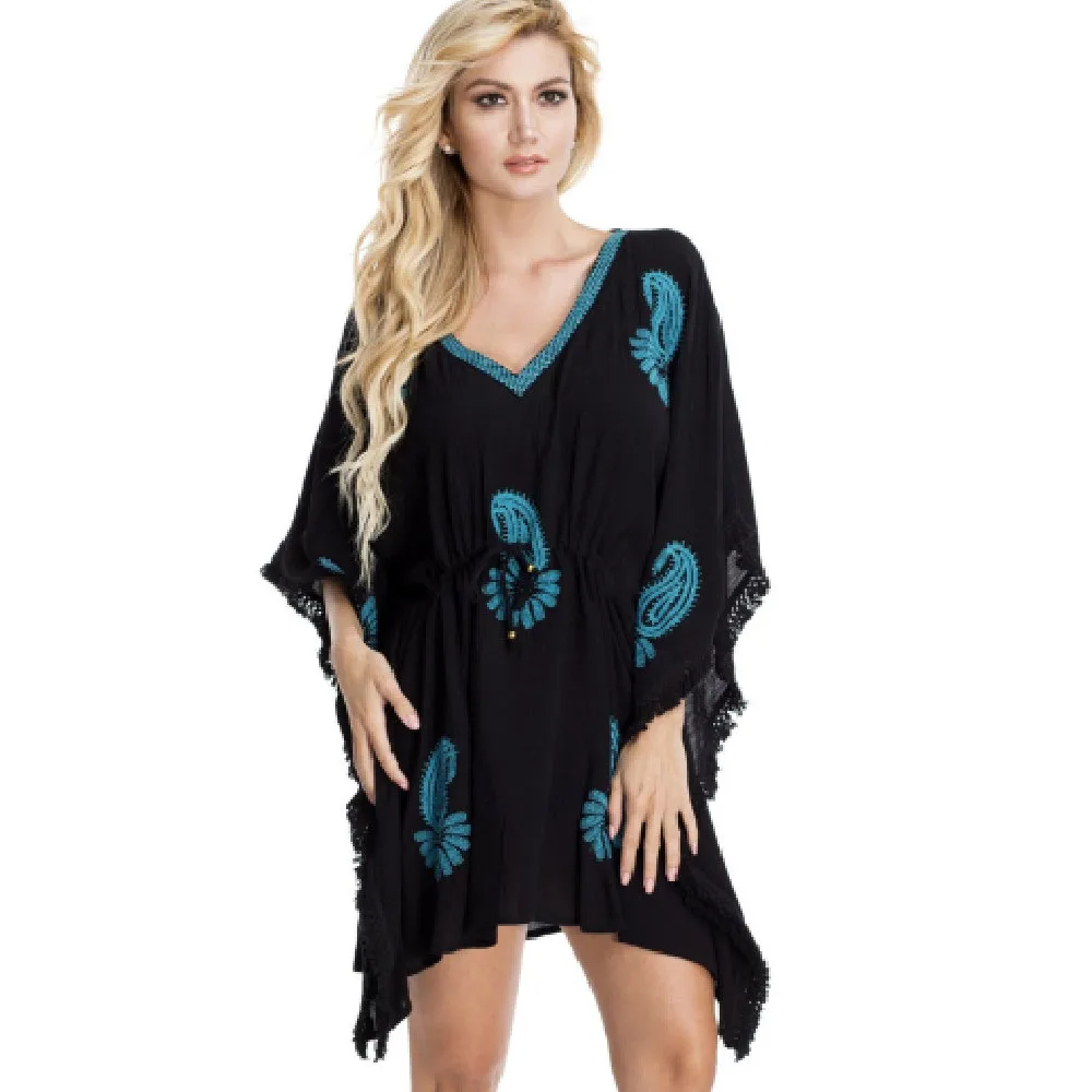 Пляжная накидка Пляжное Платье пляжный Халат 2021 на бикини летняя пляжная одежда