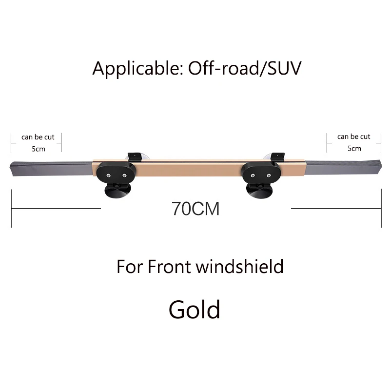 70cm-front-gold Авто Выдвижная Автомобильная шторка на переднее и заднее окно солнцезащитный козырек на лобовое стекло Защита солнцезащитный козырек для большинства внедорожников/MPV/грузовиков - Цвет: 70cm-front-gold