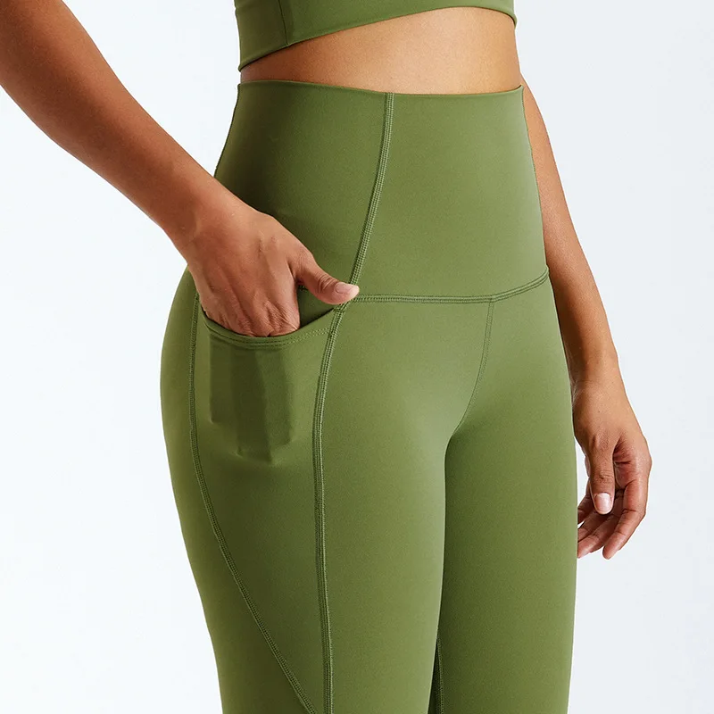 

Компрессионные штаны для йоги с боковыми карманами для контроля живота эластичные леггинсы для тренировок йоги с высокой талией для атлети...