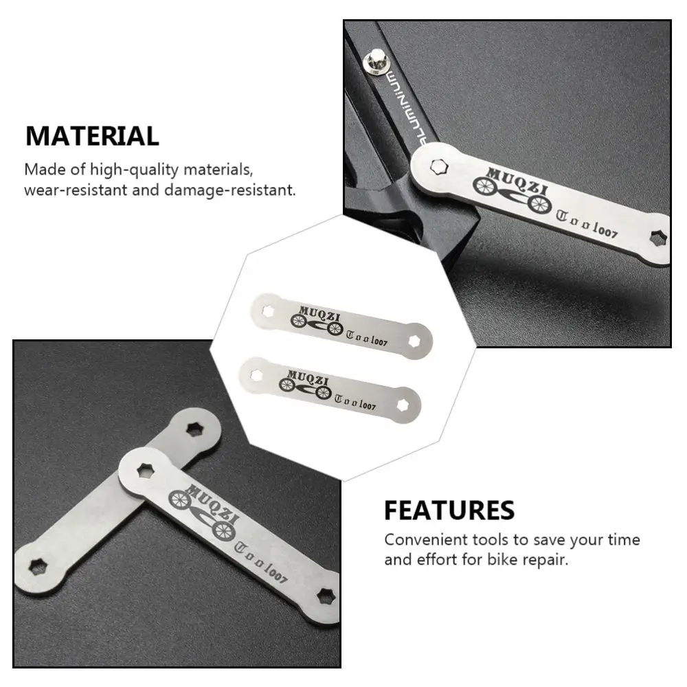 

2Pcs Universal Bike Wrenches Bearing Pedal Spanners Screw Removers (Silver)