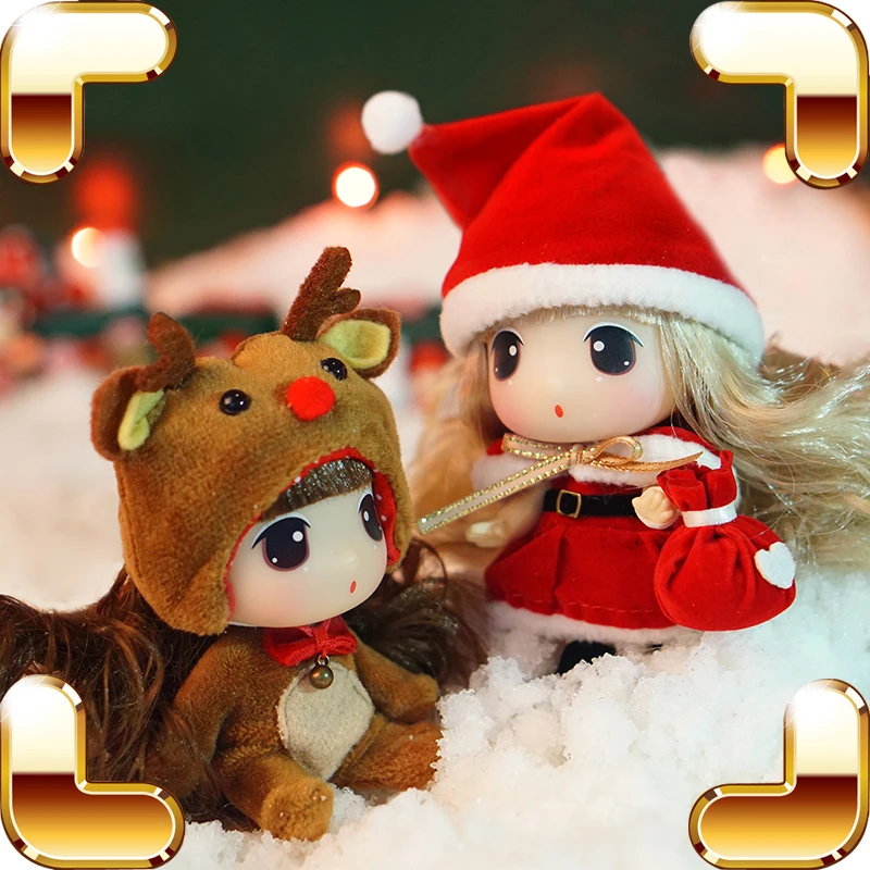 

Рождественский подарок для детей, модель куклы-игрушки для девочек, милая фигурка, подарок на праздник Санты, милое сердце, маленькое украше...