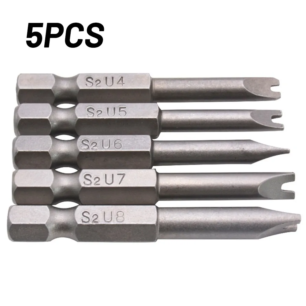 

5 Pcs Drill Bit U Special-shaped Head Screwdriver Bit Set With Magnetic For Power Tools Electric Hammer Drill Accessories