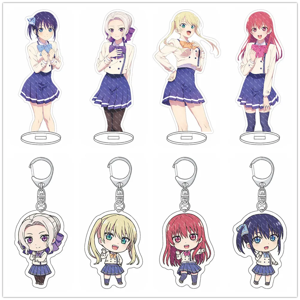 

Anime Kanojo mo Kanojo Saki Saki Minase Nagisa Mukai Naoya Acrylic Stand Figure keychain Keyring Decoration Collection Model Toy