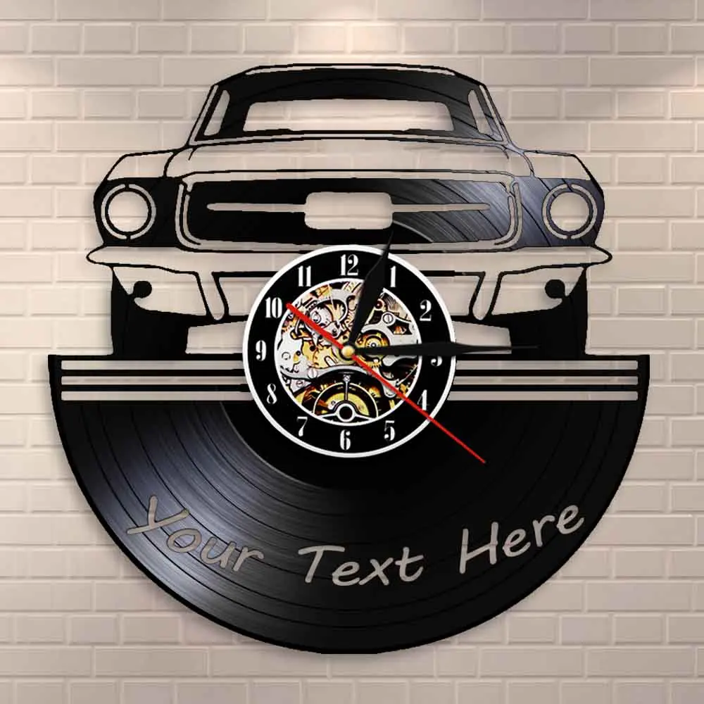 

Auto Service Wall Art Garage Wall Clock Custom Your Name Number On The Clock Your Personalised Wall Clock Made Of Vinyl Record