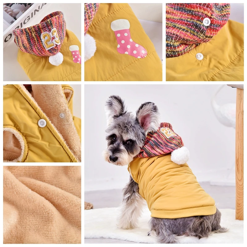 Рождественский чулок одежда для собак меховая толстовка костюмы XS XXL XXXL