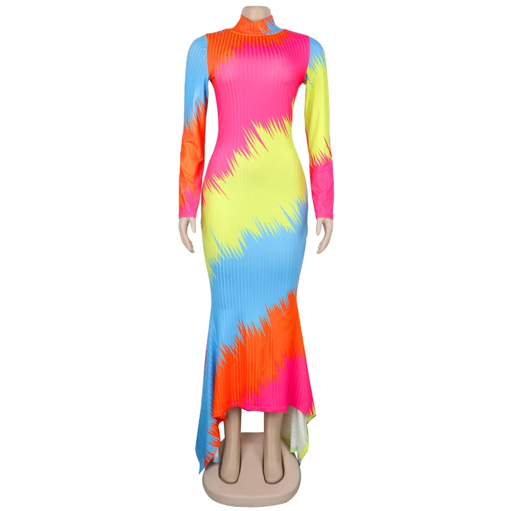 Adogirl леопардовое камуфляжное женское платье в рубчик с принтом русалки 2019 Осень