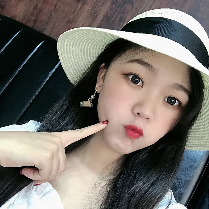 Oorbellen для творческих персонализованные серьги-капли японского молока чай