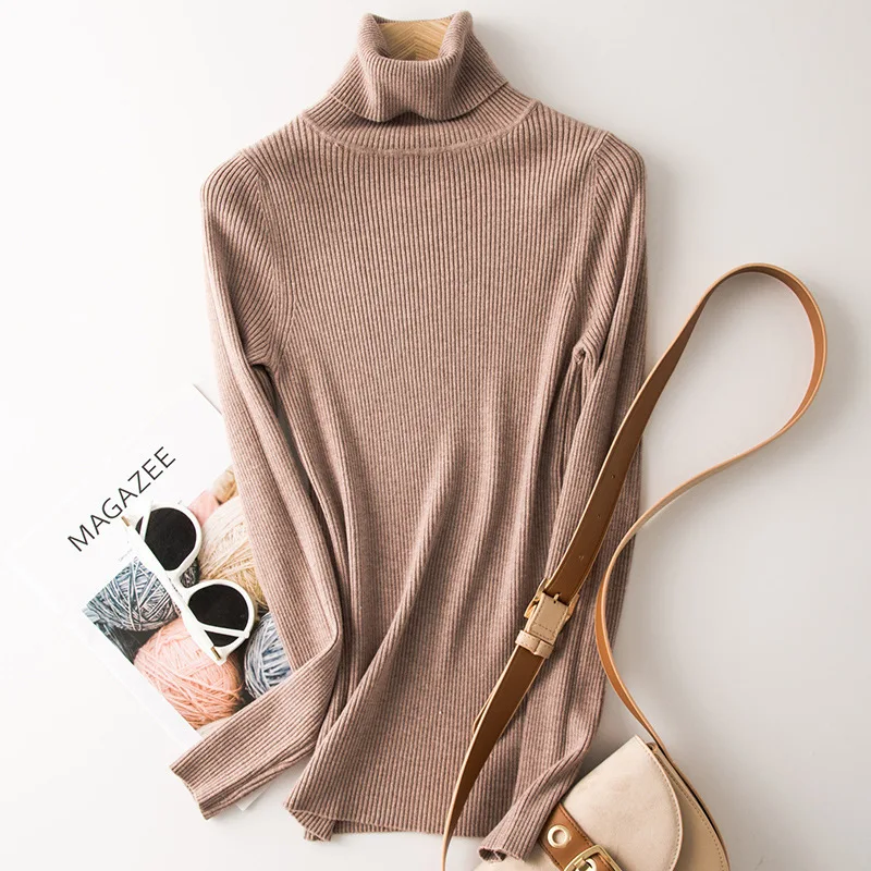 Осень-зима 2019 толстый свитер для женщин вязаный пуловер с длинным рукавом