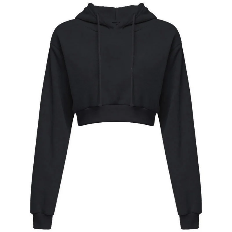 

Nice Hoodies Sweatshirt Women Vogue Casual Crop Hot Spring Long Sleeve Short Sportswear Pop Female Pullovers Hots Harajuku
