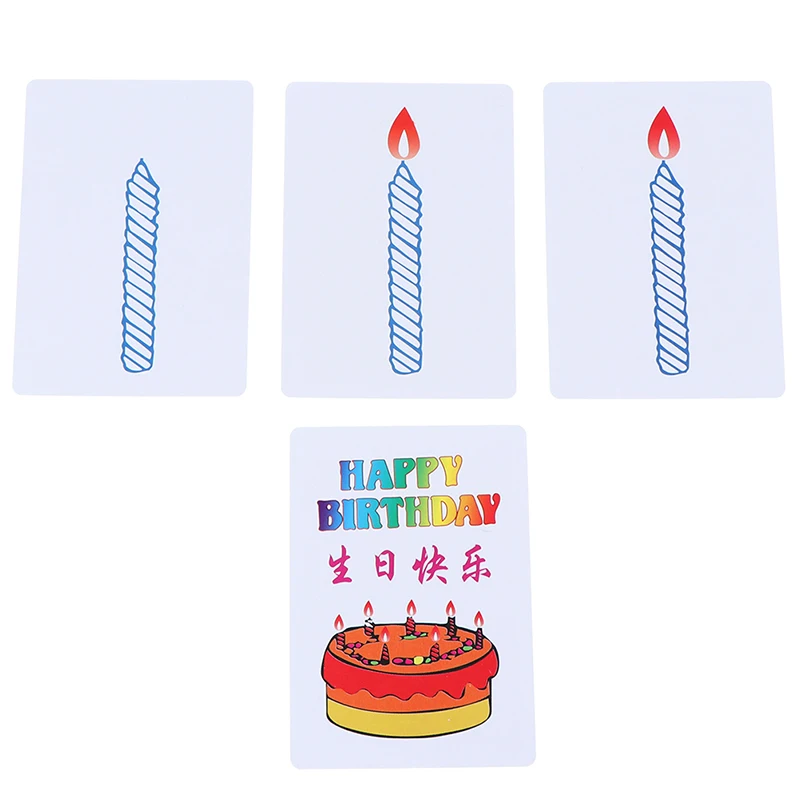 4 Pcs/ Lot Happy Birthday Card Group Prediction Magic Trick Cards Kids Gift For Children Toys | Игрушки и хобби