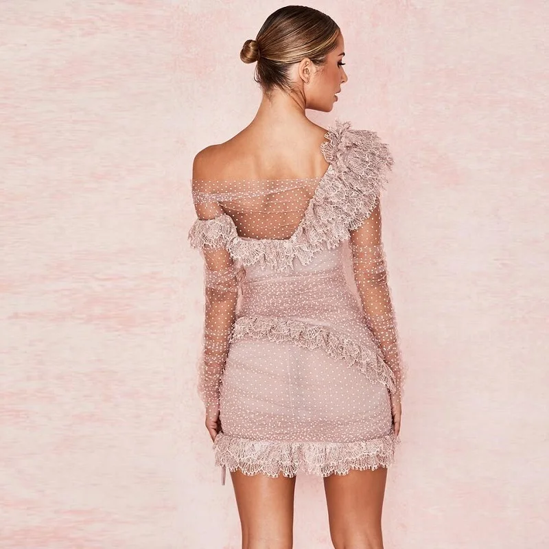 2019 сексуальное облегающее мини-платье с открытой спиной модные кружевные