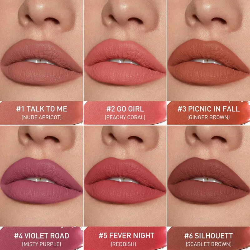 STAGENIUS SoulMATTE влажный матовый КРЕМ Губная Помада Стойкий косметический пигмент