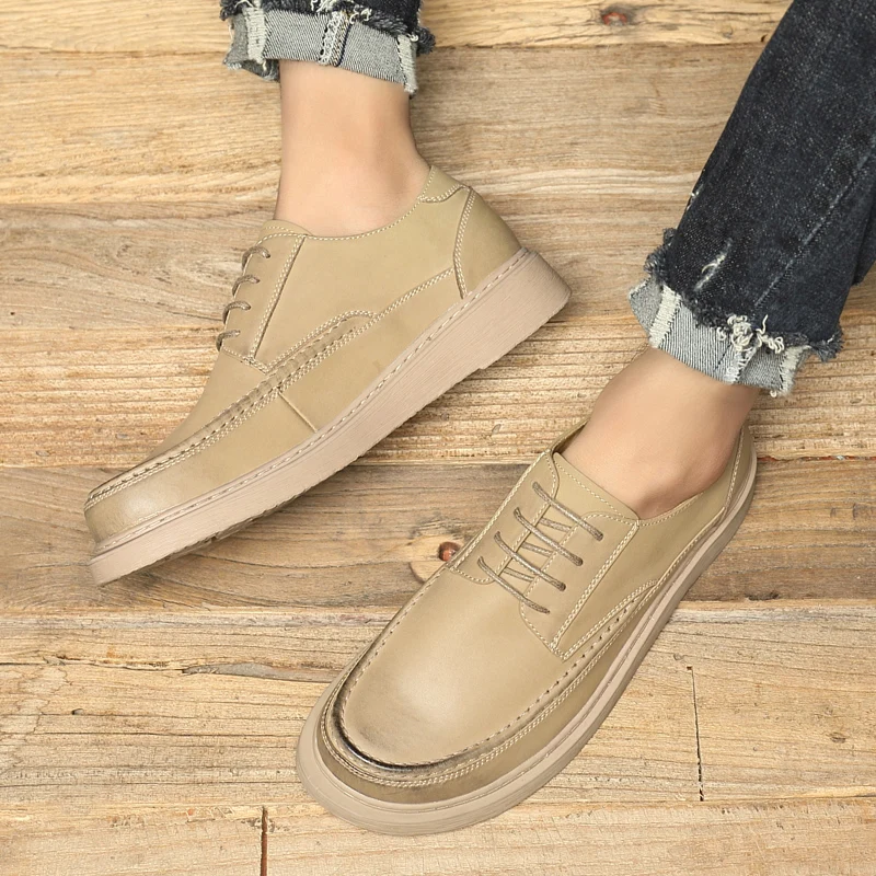 Мужские туфли из натуральной кожи модные оксфорды на шнуровке дизайнерские