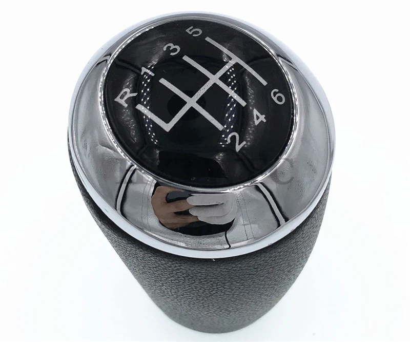 Высококачественная хромированная кожа 6 скоростей Ручка Переключения рулевого