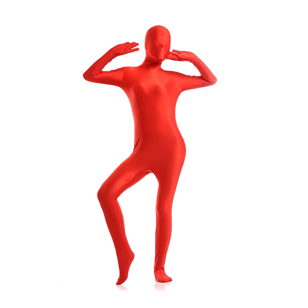 Индивидуальные костюмы Zentai для всего тела Хэллоуина с открытыми глазами и