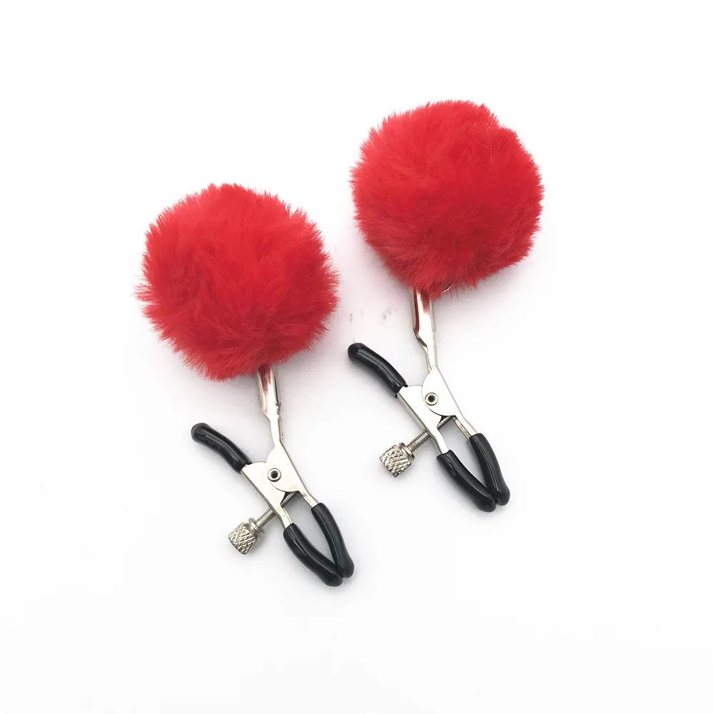 Сексуальные стальные грудные зажимы для сосков клипсы с перьями игрушки