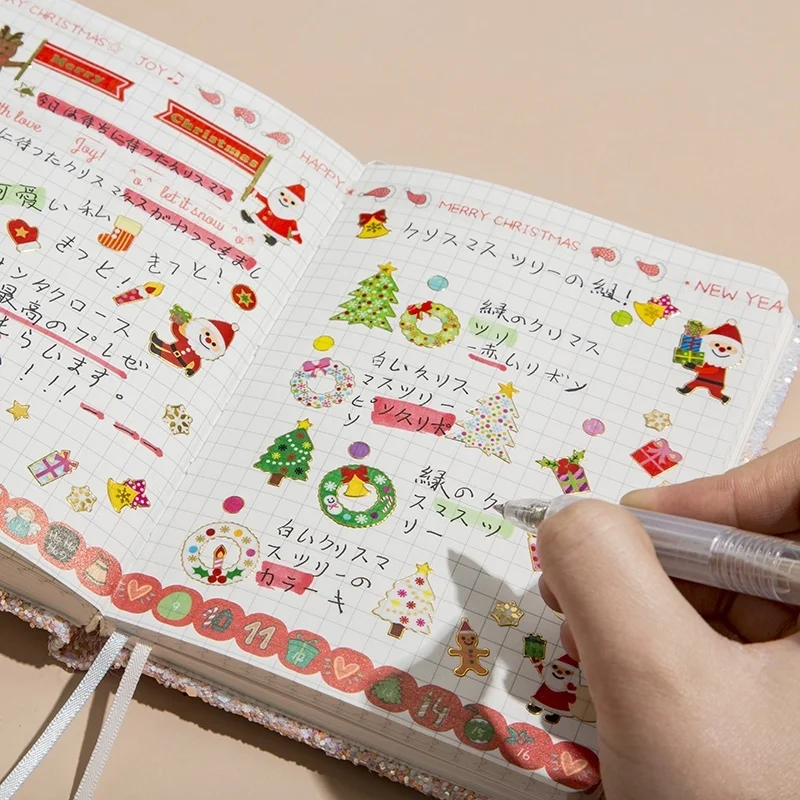 Портативный лазерный блокнот A6 с блестками тканевый дневник милый простой