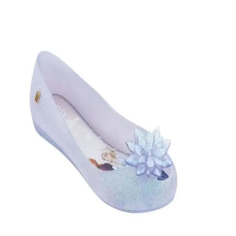 Melissa/прозрачные сандалии для девочек Детские с бантом и цветами Детская пляжная