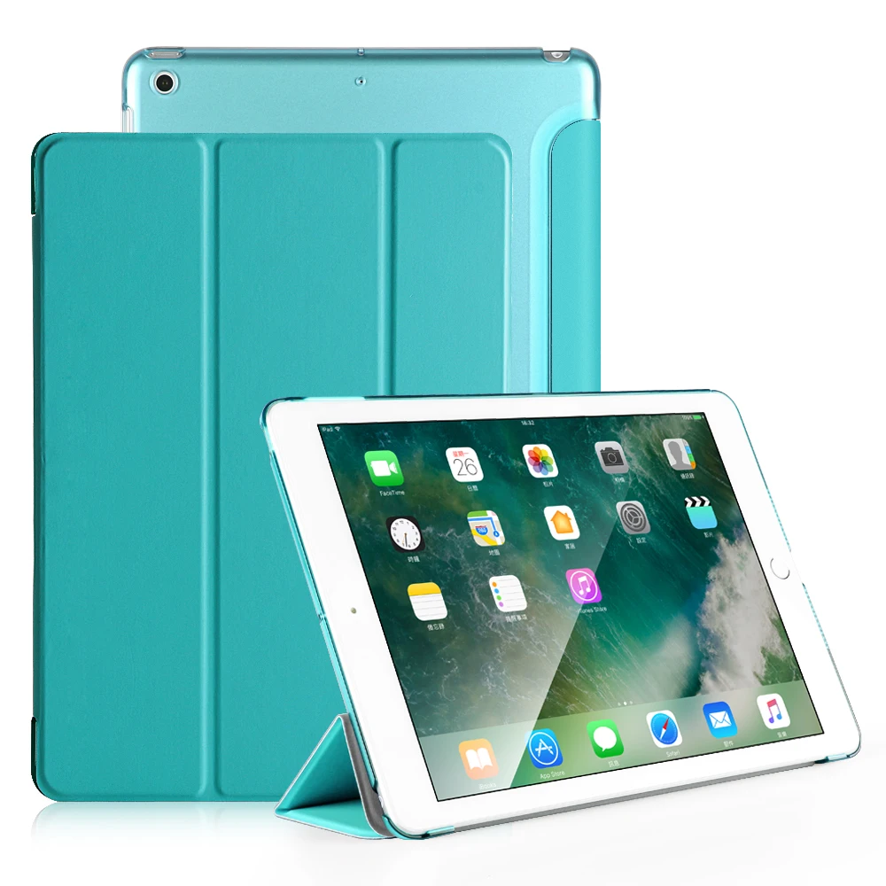 Чехол для iPad Air 2 Air 1, мягкий ТПУ задний смарт-чехол флип-чехол с подставкой PU кожаный чехол для iPad Air противоударный и пылезащитный