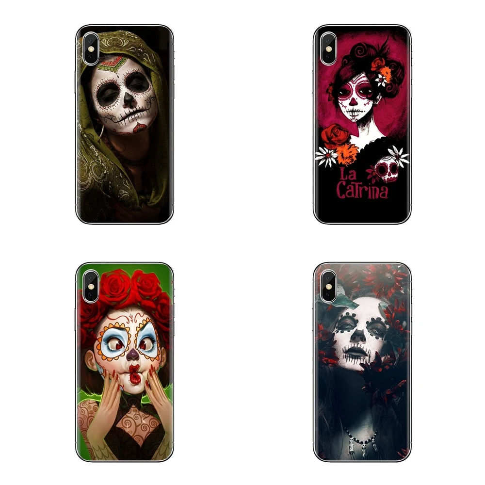 Чехол из термопластичного полиуретана catrina красивая роза с изображением черепа